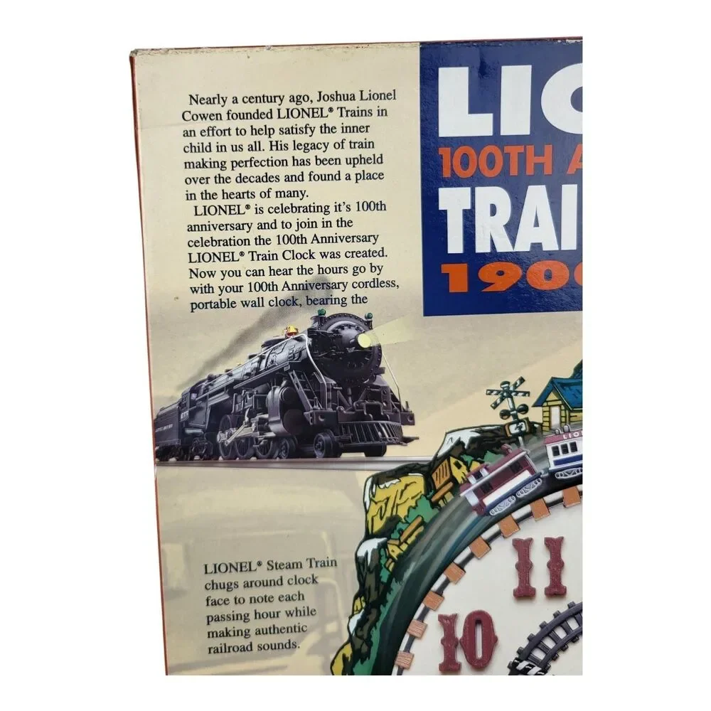 Lionel 100th Anniversary Train Clock Vintage